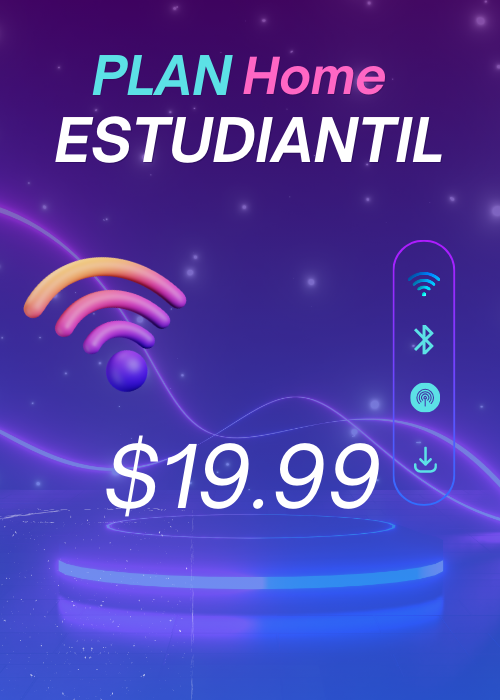 MEGATEL04 TELECOMUNICACIONES INTERNET POR FIBRA OPTICA PLAN HOME ESTUDIANTIL